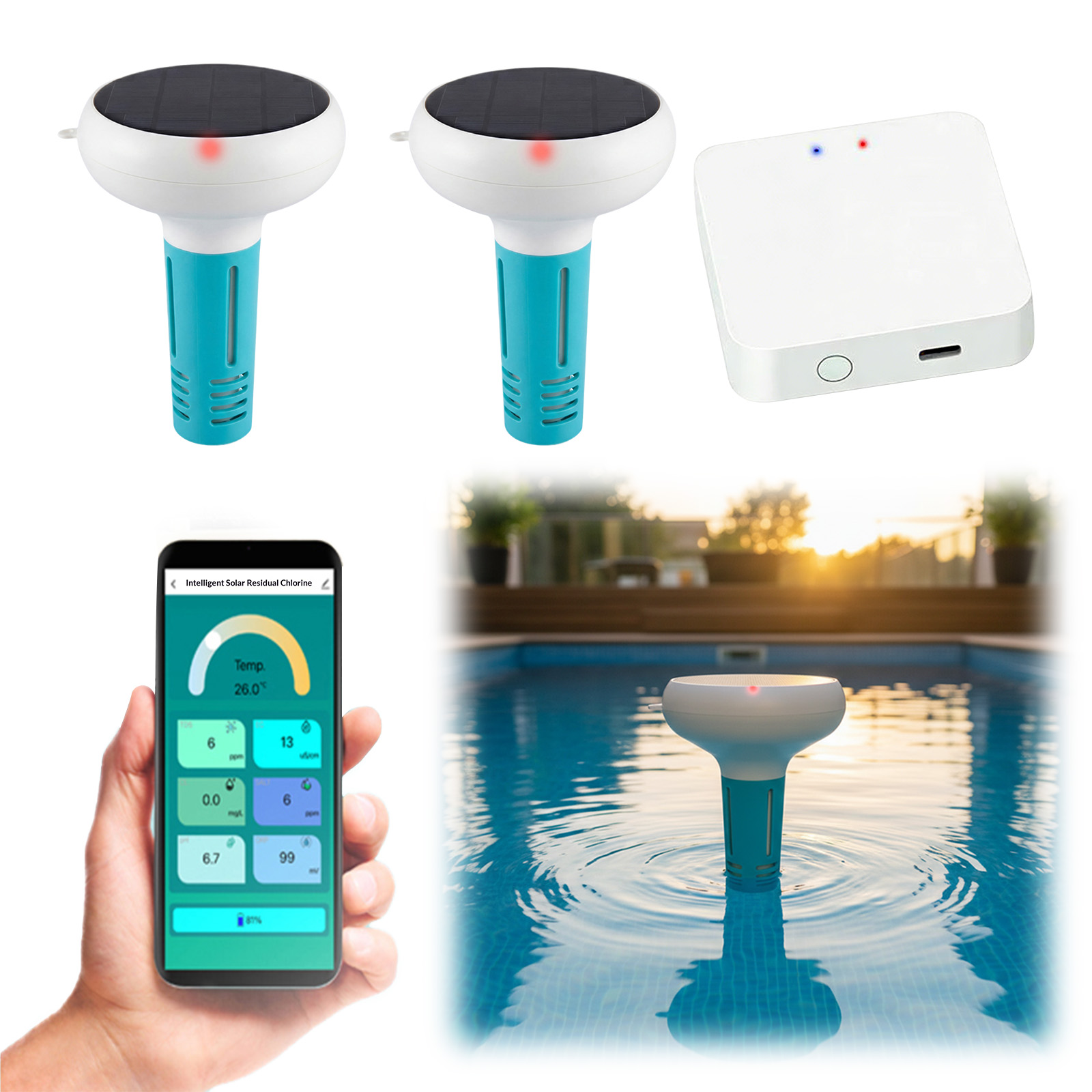 Hot Tub - 7-in-1 Digital Pool Water Tester WiFi