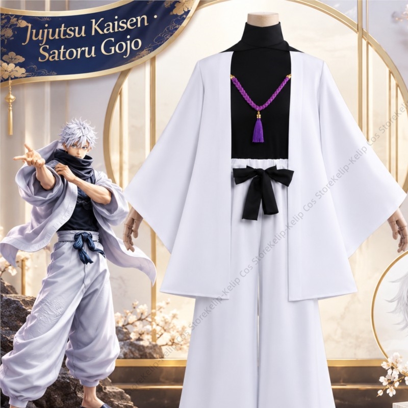 White Haori Clan Head Gojo Cos - đánh giá và giá Bathrobe