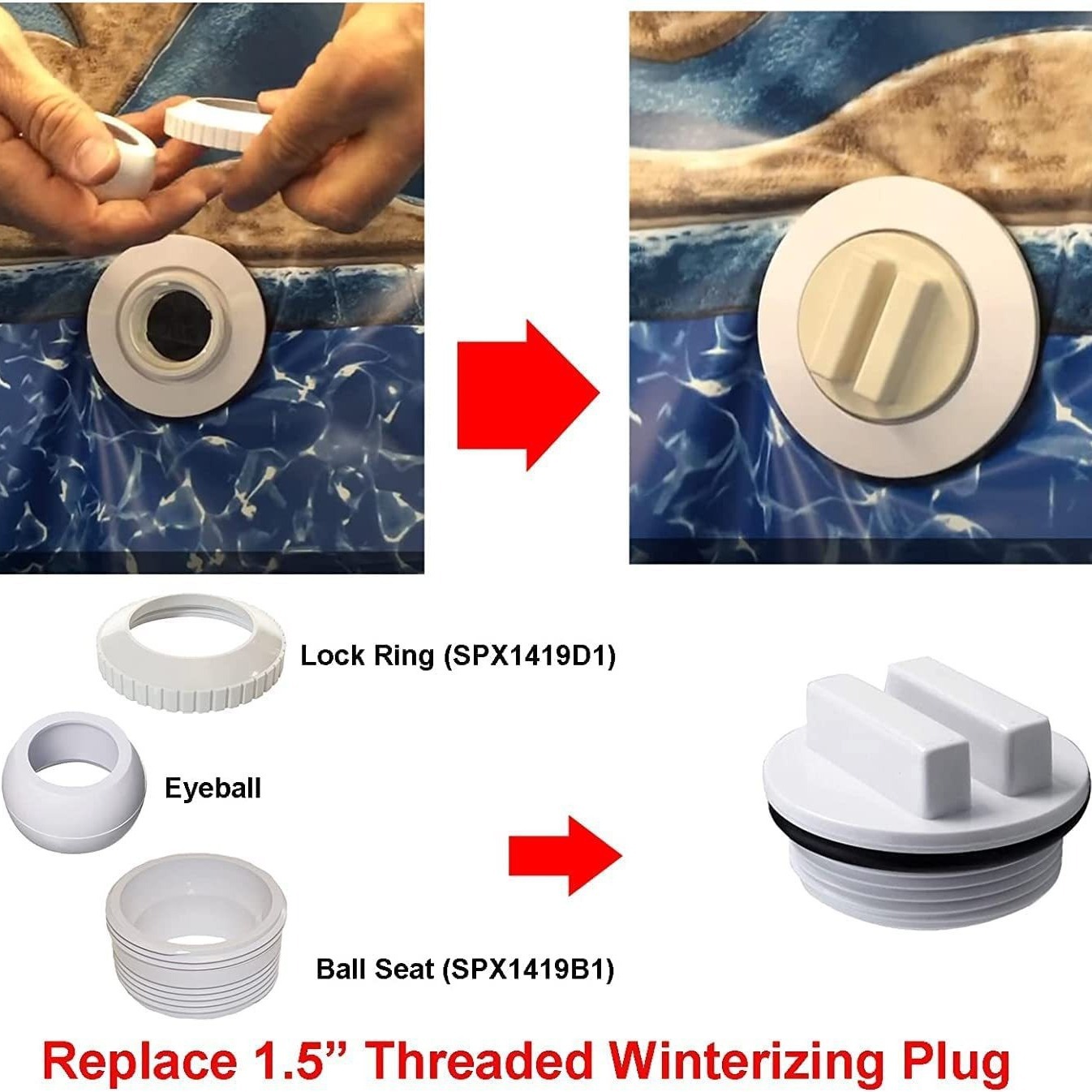 1 5 Inch Filter Drainage Plug  - đánh giá và giá Hot Tub