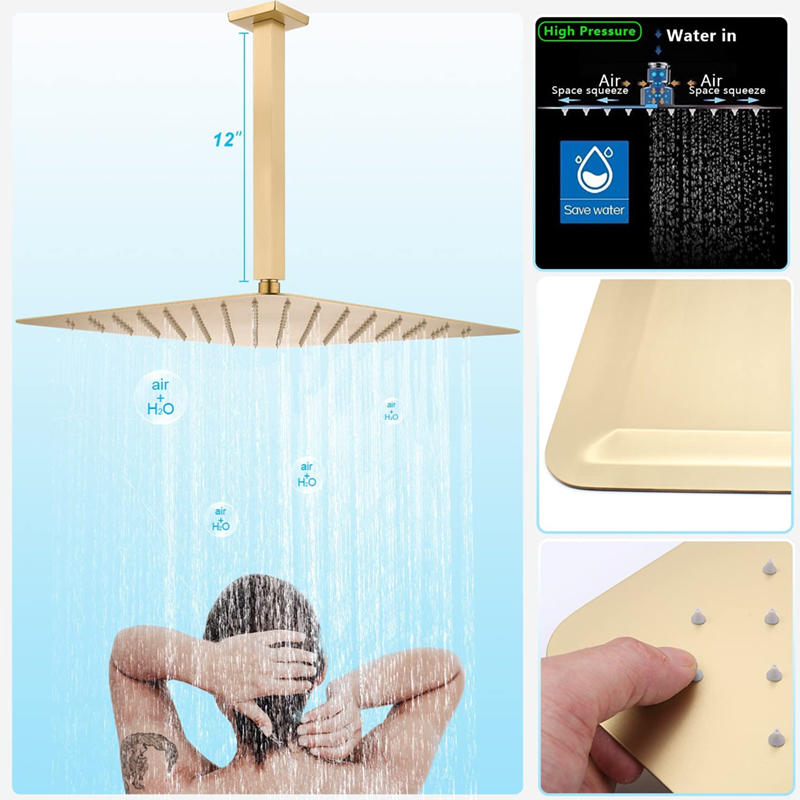 Brushed Gold 16Inch Ceiling Ra - đánh giá và giá Body Brush