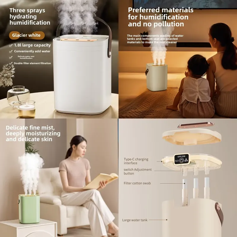 USB three nozzle humidifier 1. - đánh giá và giá Aromatherapy Diffuser